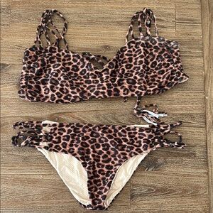 Mikoh Leopard Print Bikini Set